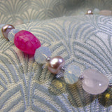 pink agate gemstone beads
