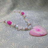 agate gemstone heart pendant necklace