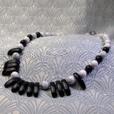 black white necklace