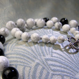 white semi-precious gemstone beads