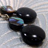 blue goldstone earrings uk, handmade semi-precious gemstone jewellery sale uk