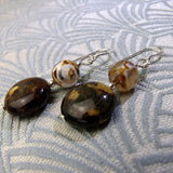 brown jasper earrings handmade uk