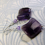 purple gemstone earrings semi-precious gemstone jewellery