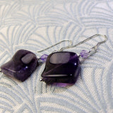 semi-precious gemstone jewellery amethyst earrings