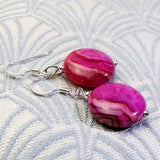 short drop pink handmade earrings, small dangle earrings, small handmade earrings