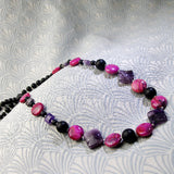 amethyst necklace handmade from purple amethyst gemstone beads