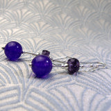 unique handmade purple amethyst earrings