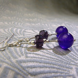 purple gemstone earrings handmade amethyst