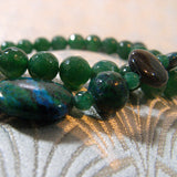jasper agate green semi-precious beads