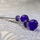 semi-precious amethyst gemstone earrings