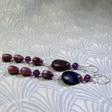 long purple earrings