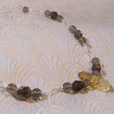 smoky quartz semi-precious stone necklace uk