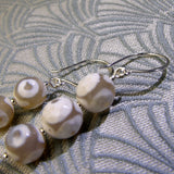 sterling silver earring hooks, semi-precious stone earrings