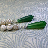 green gemstone earring design