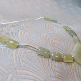 silver jade semi-precious beads
