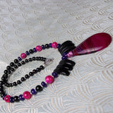 unique black and pink necklace