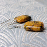 jasper earrings, semi-precious stone jewellery