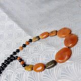 short orange red aventurine necklace, gemstone jewellery