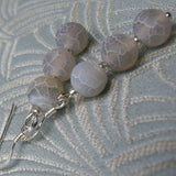 grey earrings, grey semi-precious stone jewellery uk