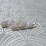 agate earrings, grey agate drop earring design