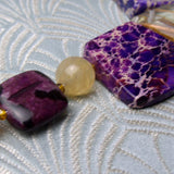 chunky purple jasper gemstone beads