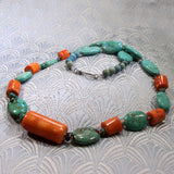 handmade turquoise coral necklace uk crafted