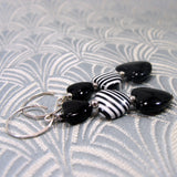 heart gemstone earrings handmade uk