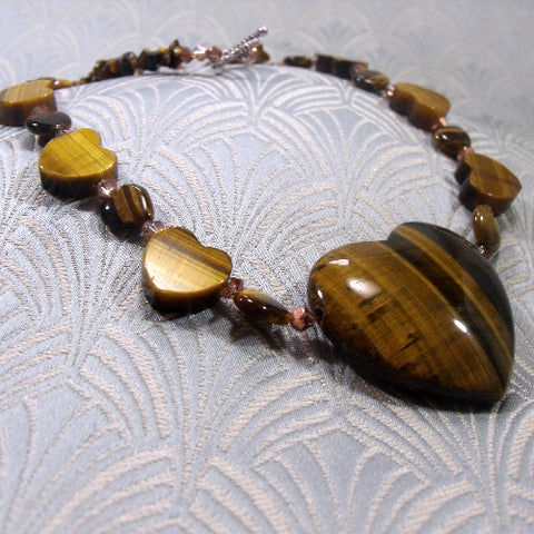 handmade chunky necklace, chunky semi-precious necklace A45