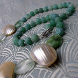 chunky green necklace, semi-precious jewellery