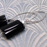 black gemstone earrings uk