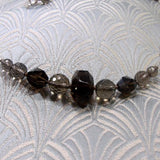 smoky quartz semi-precious gemstone necklace