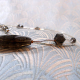 smoky quartz sterling silver beads