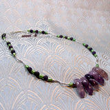 amethyst necklace with sterling silver