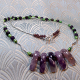 amethyst necklace with freshwater pearls