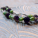 freshwater pearls and purple amethyst gemstone beads