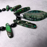 green agate pendant necklace handmade uk