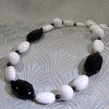 black white necklace handmade uk