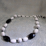 black white handmade jewellery necklace
