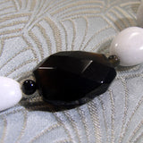 black white gemstone beads