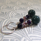 long dangle gemstone earrings handmade agate