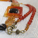 carnelian necklace clasp