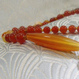 long carnelian gemstone beads
