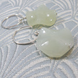 large jade bead earrings