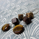 long brown statement earrings uk, long handmade statement earrings unique design