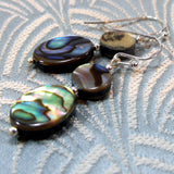 paua shell drop handmade earrings