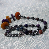 long chunky necklace, long semi-precious statement necklace uk