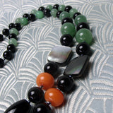 design for long handmade semi-precious stone necklace uk