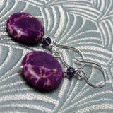 handmade purple jasper earrings uk
