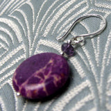purple jasper earrings design