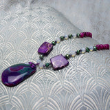 handmade purple pendant necklace uk